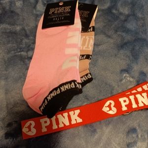 Pink socks and lanyard